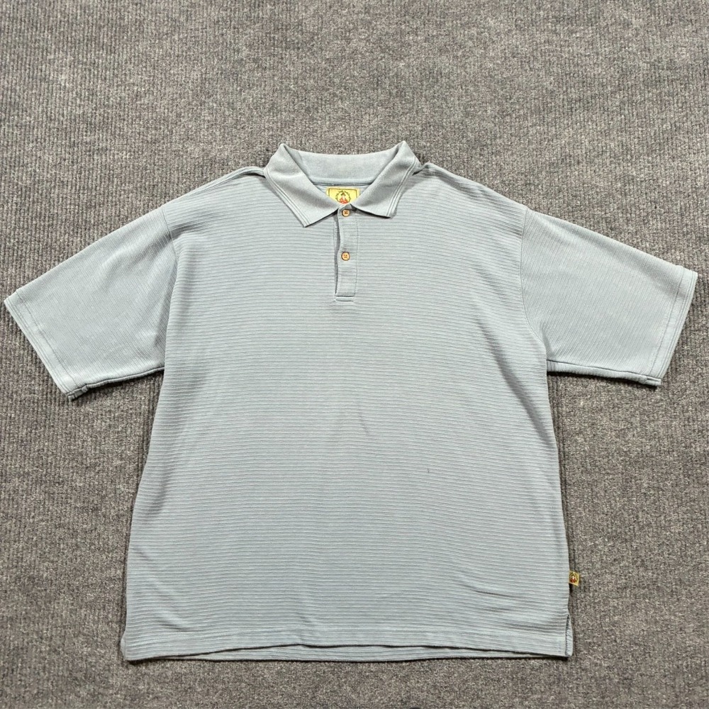 Vintage Joe Marlin Original Outfitters Polo Shirt XXL Gray Textured Short Sleeve